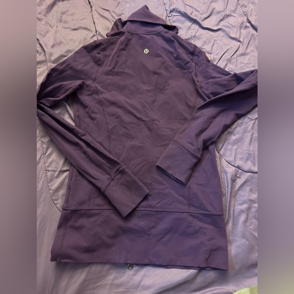 Lululemon Origami In Stride Purple Activewear 2-Way Full Zip Womens Jacket Sz. 4 - Picture 3 of 5